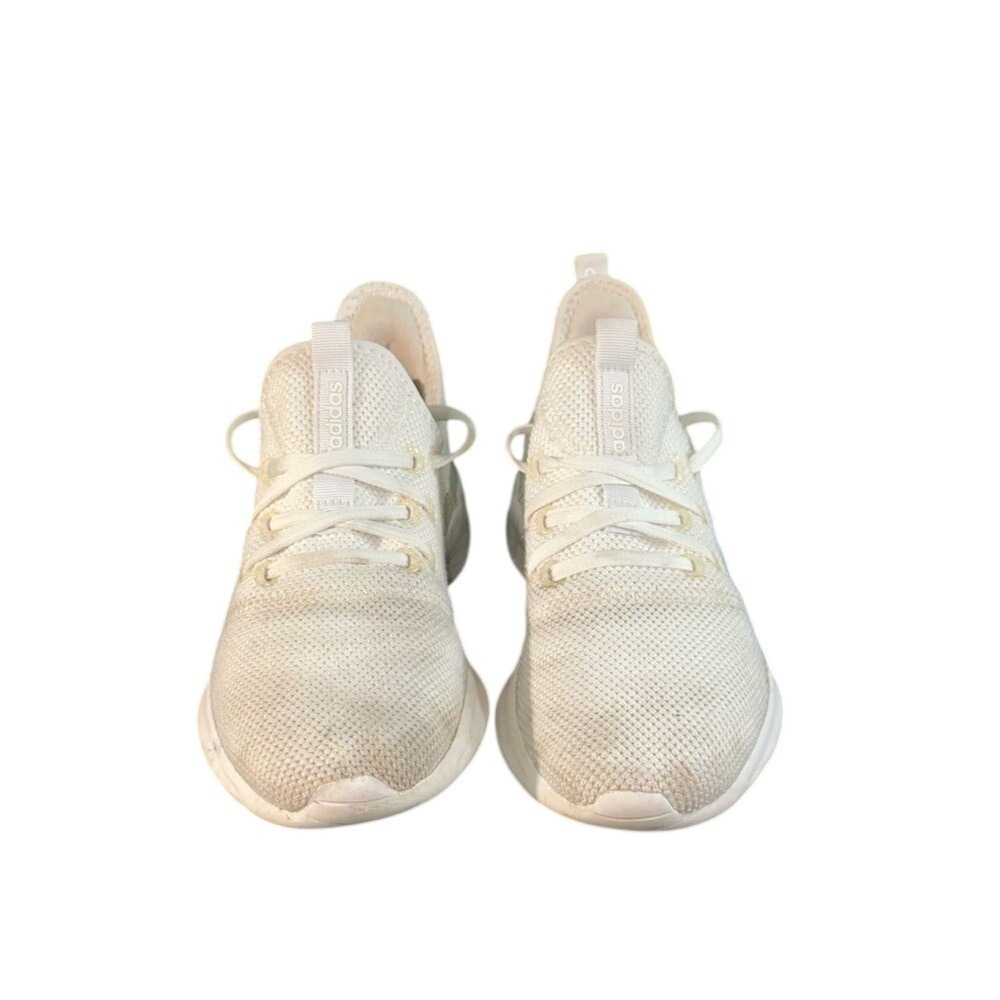 Adidas Cloudfoam Pure White Mesh Running Shoes FW7598 Womens 7.5 - Picture 2 of 6